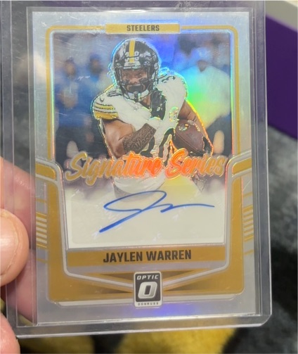 2024 Panini Donruss Optic Signature Series #SSH-JW Jaylen Warren — front