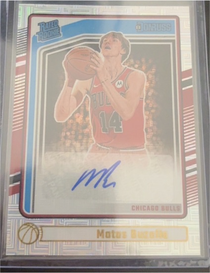 2024 Donruss #255 Matas Buzelis Purple Swirlorama Autograph SSP Rookie RC Bulls — front