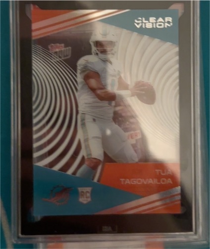 2020 Panini Chronicles Clear Vision #CV-2 Tua Tagovailoa Rookie Card — front
