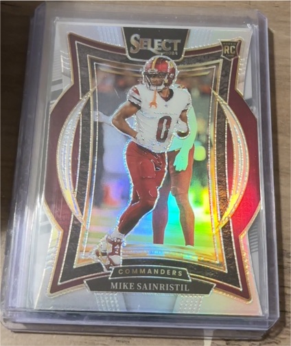 2024 Panini Select Concourse #76 Mike Sainristil Silver Prizm Rookie — front