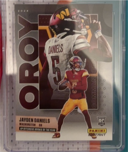 2024 Panini Instant NFL #OROY Jayden Daniels Rookie of the Year — front