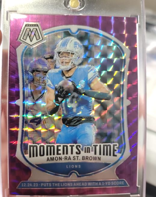2024 Panini Mosaic Moments in Time Amon-Ra St. Brown — front