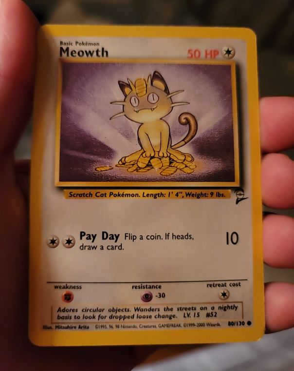 1999 Pokémon Jungle #56 Meowth — front