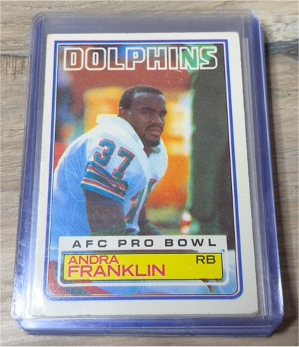 1983 Topps #313 Andra Franklin Miami Dolphins — front