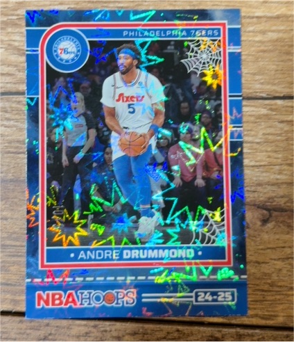 2024-25 Panini NBA Hoops Haunted Hoops Orange Parallel #128 Andre Drummond — front