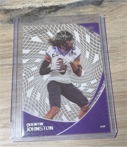 2023 Panini Chronicles #7 Quentin Johnston Clear Vision Rookie — front