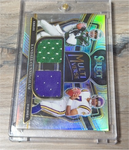 2023 Panini Select Multiverse Dual Patch #MU-RCU Randall Cunningham — front