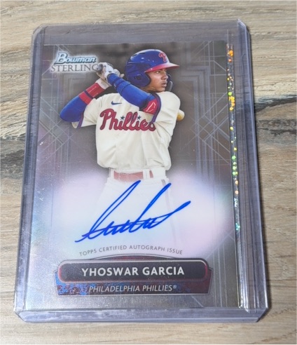2022 Bowman Sterling Prospect Autographs #PA-YG Yhoswar Garcia — front