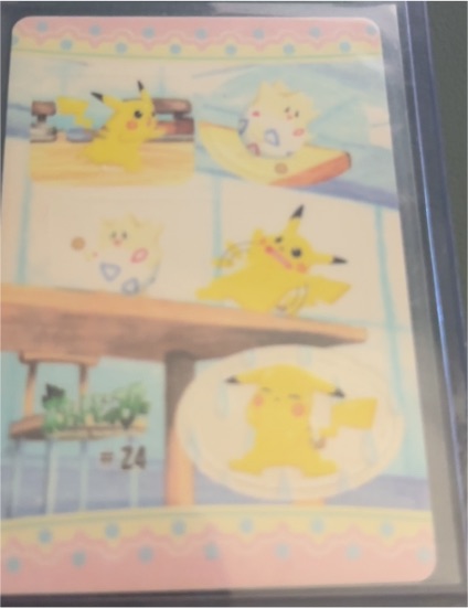 1999 Bandai Sealdass Fancy Graffiti #24 Pikachu & Togepi — front