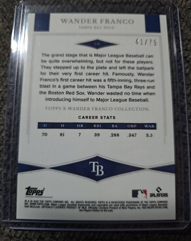 2022 Topps X Wander Franco #68 — front