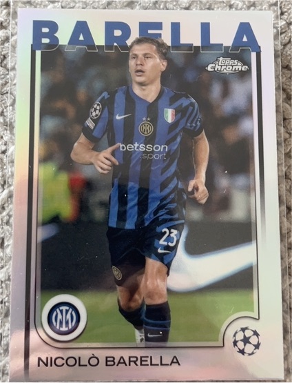 2024-25 Topps Chrome UEFA Club Competitions #23 Nicolò Barella — front