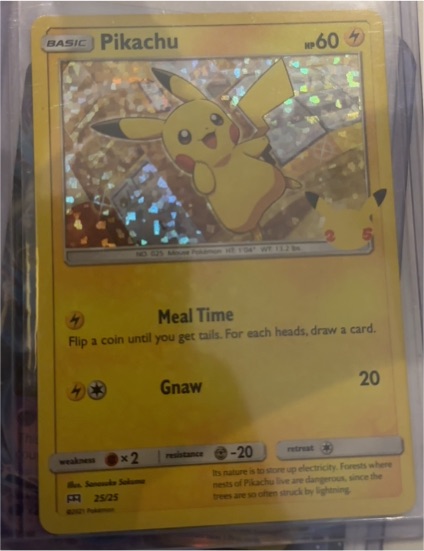 2021 Pokémon McDonald's 25th Anniversary #25 Pikachu — front