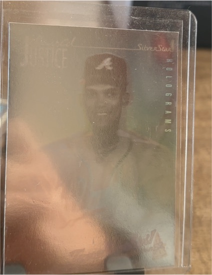 1991 Field of Vision Silver Star David Justice — front