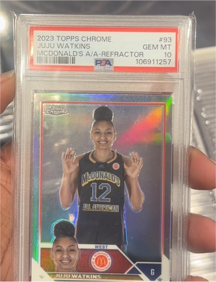 2023 Topps Chrome #93 Juju Watkins McDonald's A/A-Refractor — front