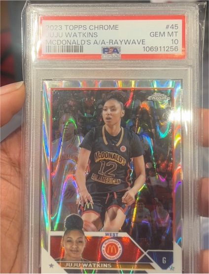 2023 Topps Chrome #45 Juju Watkins McDonald's All American RayWave Refractor — front