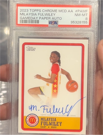 2023 Topps Chrome McDonald's All American #PAMF Milaysia Fulwiley Gameday Paper Auto — front