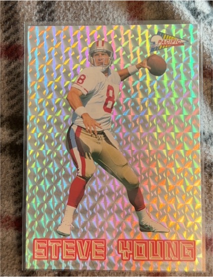 1993 Pacific #20 Steve Young Silver Prism — front