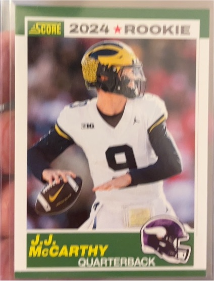 2024 Panini Score #8 J.J. McCarthy — front