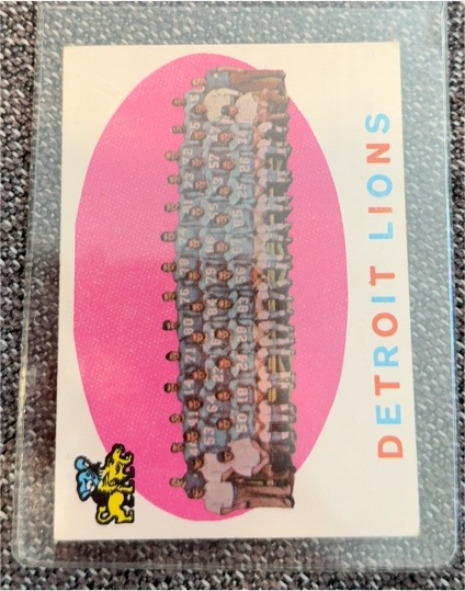 1959 Topps #3 Detroit Lions Team Card — front