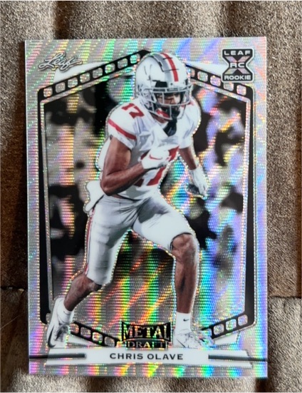 2022 Leaf Metal Draft Chris Olave Rookie Card — front