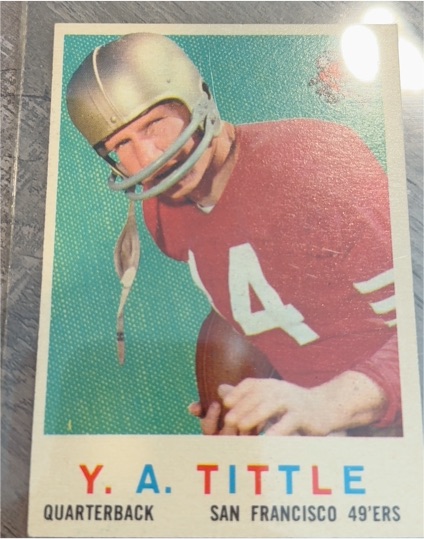1959 Topps #130 Y.A. Tittle — front