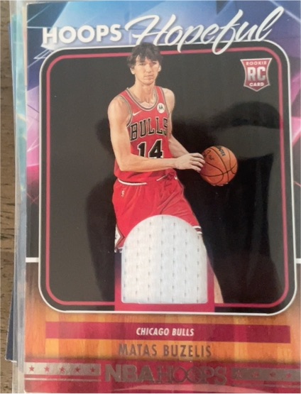 2024-25 Panini NBA Hoops Hoops Hopeful Memorabilia #17 Matas Buzelis — front