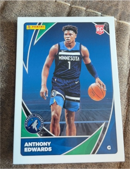 2020-21 Panini Sticker & Card Collection #81 Anthony Edwards Rookie Card — front