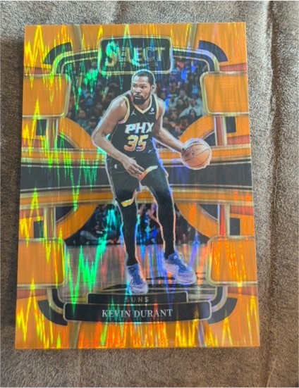 2023-24 Panini Select #2 Kevin Durant Concourse Orange Flash — front