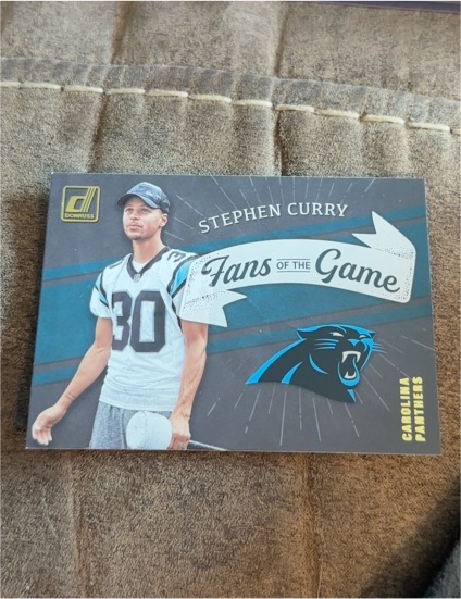 2022 Panini Donruss Football #FG-SC Stephen Curry Fans of the Game Carolina Panthers — front