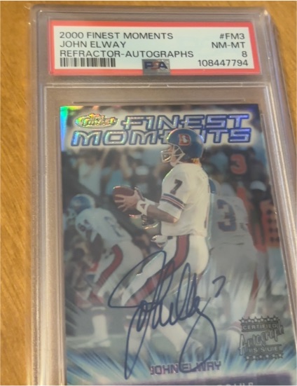 2000 Topps Finest Moments #FM3 John Elway — front