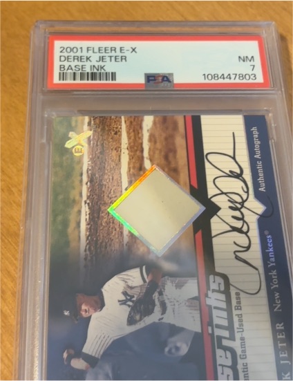 2001 Fleer E-X Base Ink Derek Jeter — front