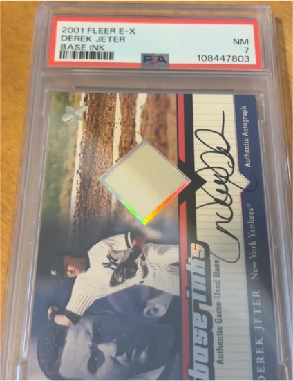 2001 Fleer E-X Derek Jeter Base Ink — front