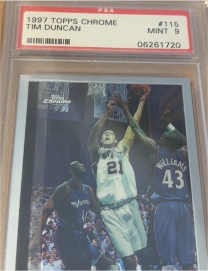 1997 Topps Chrome #115 Tim Duncan — front
