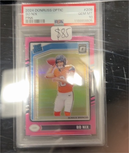 2024 Donruss Optic #209 Bo Nix Pink — front