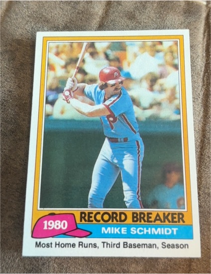 1981 Topps #206 Mike Schmidt Record Breaker — front