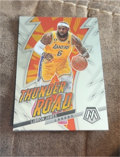 2022-23 Panini Mosaic #1 LeBron James Thunder Road — front