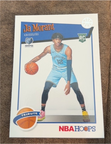 2019-20 Panini NBA Hoops Tribute #297 Ja Morant Rookie Card — front
