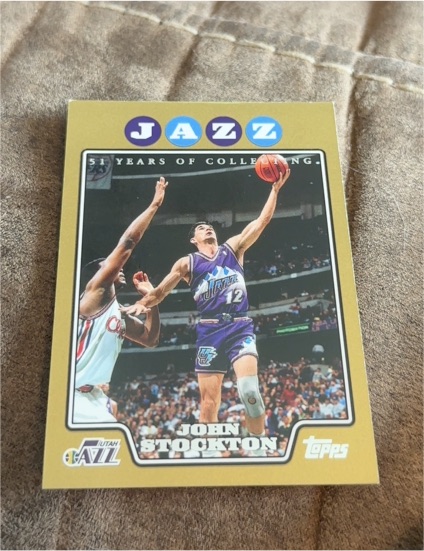 2008-09 Topps #166 John Stockton — front