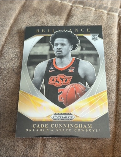 2021-22 Panini Prizm Draft Picks Brilliance #1 Cade Cunningham — front