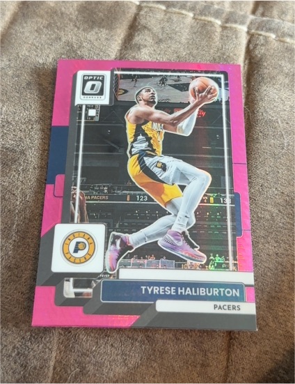 2022-23 Panini Donruss Optic #99 Tyrese Haliburton Hyper Pink — front