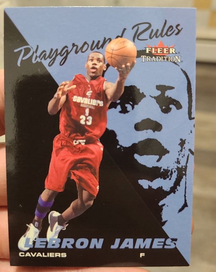 2003 Fleer Tradition Playground Rules #1PR LeBron James — front