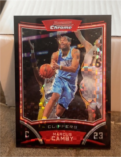 2008 Bowman Chrome #77 Marcus Camby — front