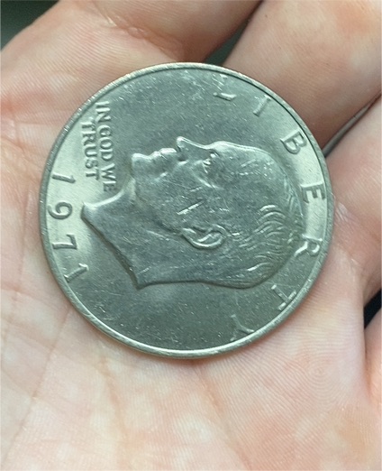 1971 Eisenhower Dollar Coin — front