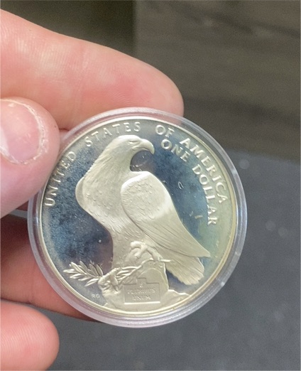 1984-S Los Angeles Olympics Proof Commemorative Silver Dollar — front