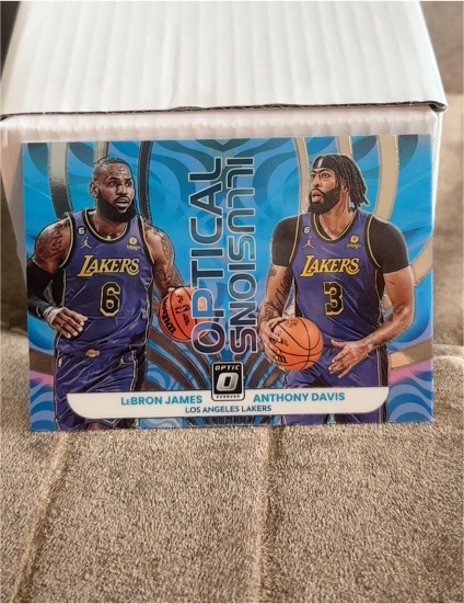 2022-23 Donruss Optic #3 LeBron James / Anthony Davis Optical Illusions — front