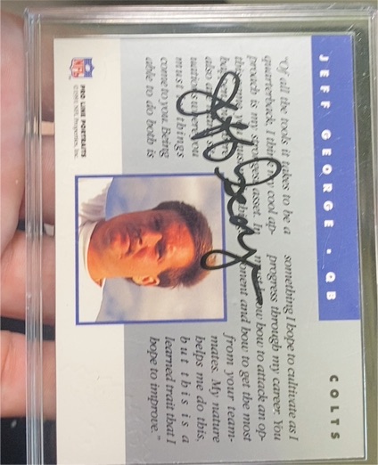 1991 Pro Line Portraits # Jeff George Colts — front
