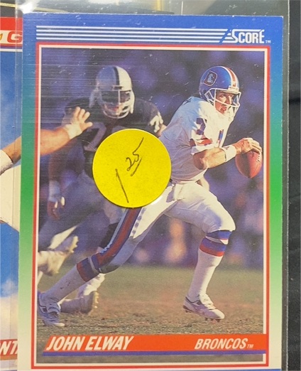 1990 Score #25 John Elway Denver Broncos — front