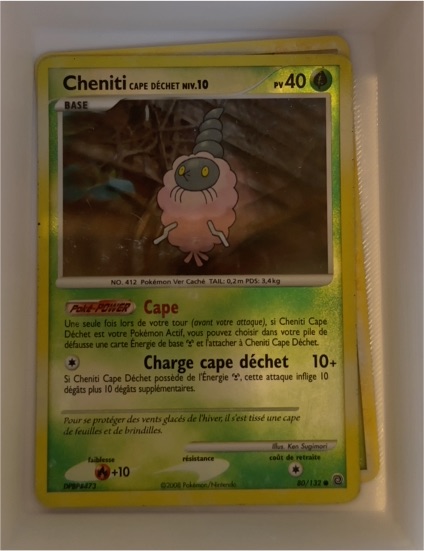 2007 Pokémon Secret Wonders #80 Cheniti Cape Déchet — front