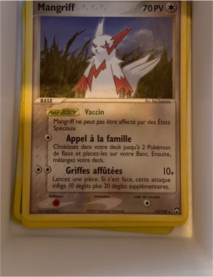 2007 Pokémon EX Guardians of Power #25 Mangriff — front