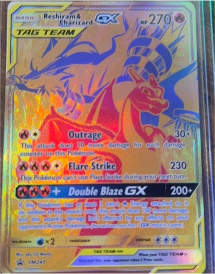 2021 Pokémon TCG SM247 Reshiram & Charizard GX — front
